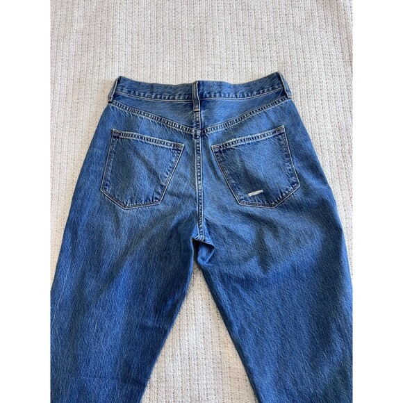 J.Crew Hi Rise Straight Jeans Women's 27 Blue Denim Premium Edition Button Fly a - Picture 2 of 8